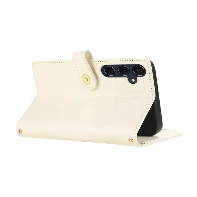 Housse Samsung Galaxy S26 Portefeuille Losanges Zippée avec Dragonne