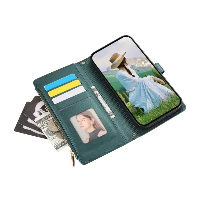 Housse Samsung Galaxy S26 Portefeuille Losanges Zippée avec Dragonne