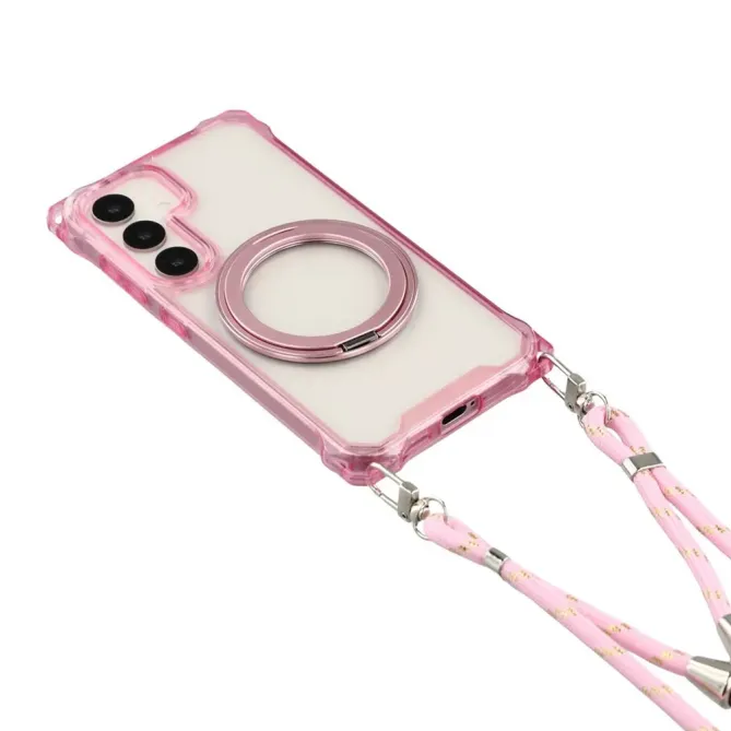 Coque Samsung Galaxy S26 Magnétique Bumper avec Cordon et Anneau