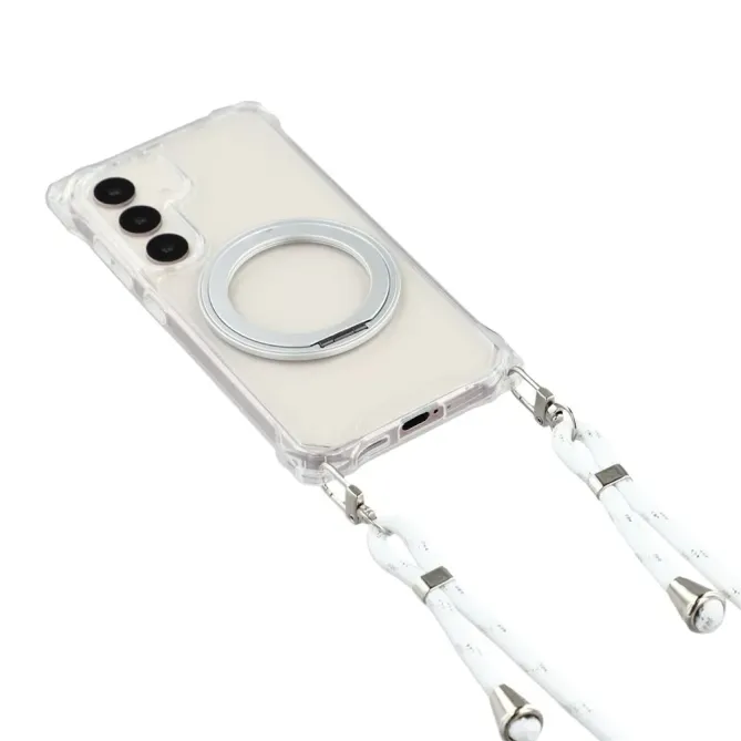Coque Samsung Galaxy S26 Magnétique Bumper avec Cordon et Anneau
