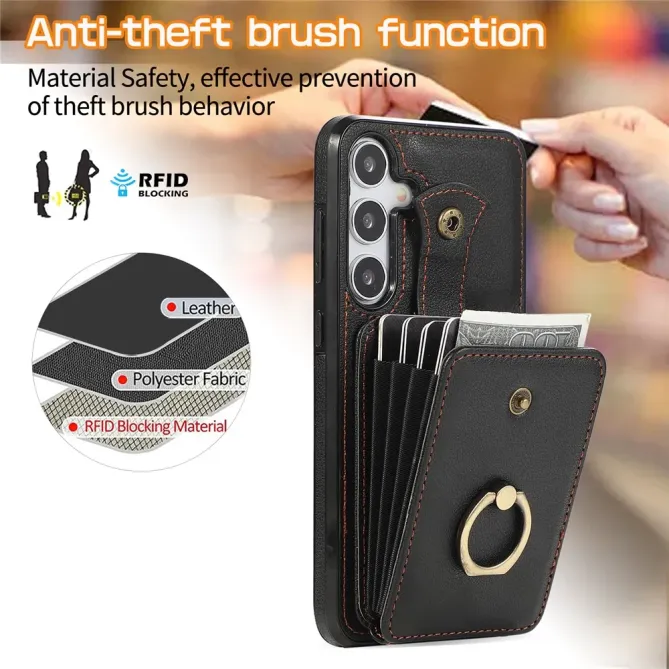 Coque Samsung Galaxy S26 Porte-carte Accordéon avec Anneau