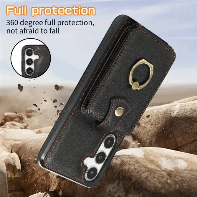 Coque Samsung Galaxy S26 Porte-carte Accordéon avec Anneau