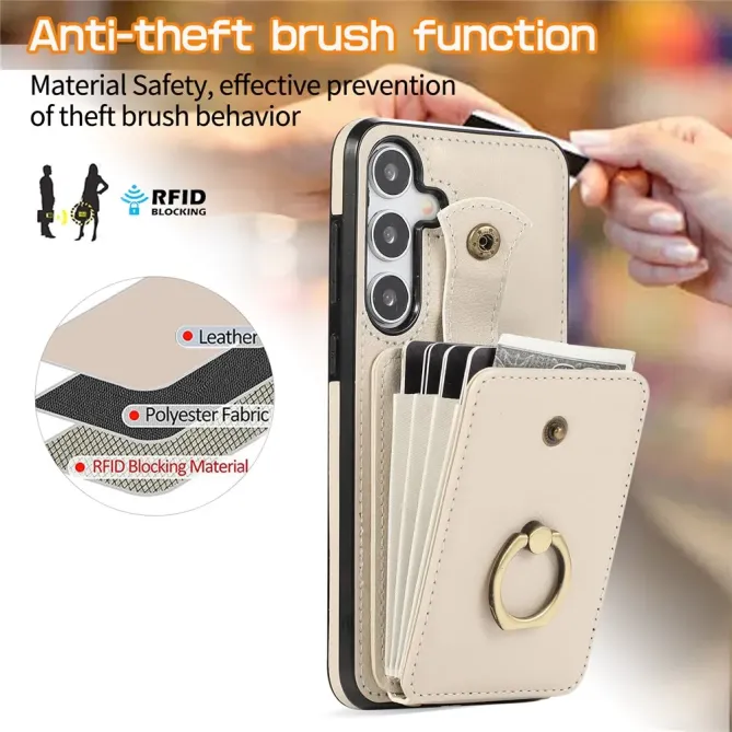 Coque Samsung Galaxy S26 Porte-carte Accordéon avec Anneau