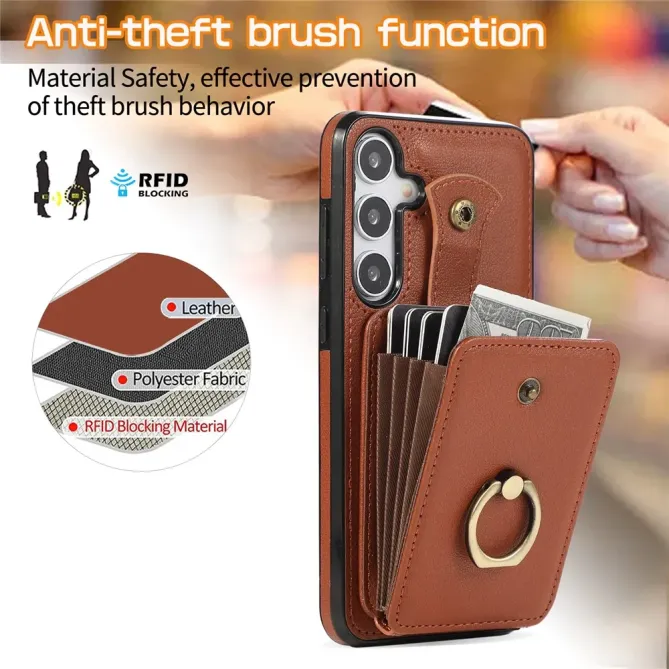 Coque Samsung Galaxy S26 Porte-carte Accordéon avec Anneau