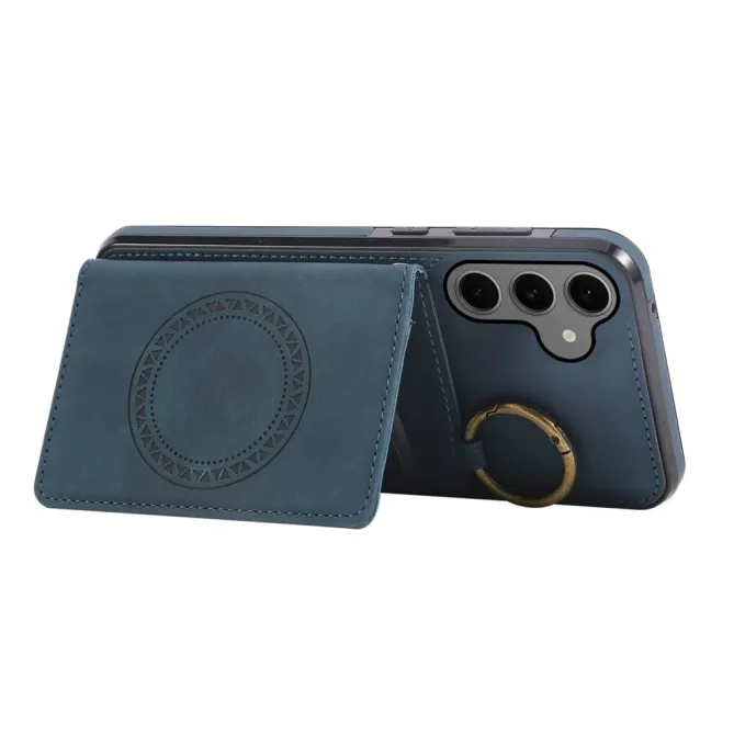 Coque Samsung Galaxy S26 Porte-carte et Anneau Métal | Vintage-Fold