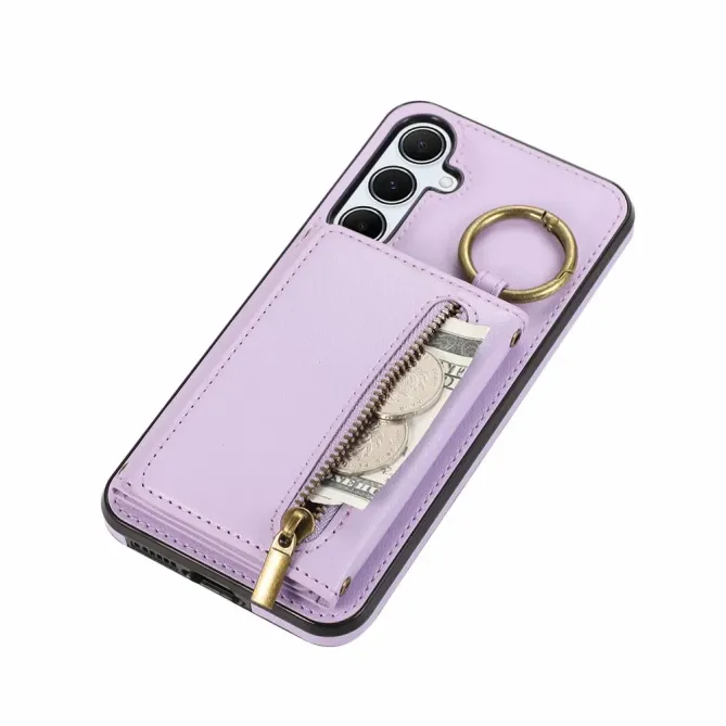 Coque Samsung Galaxy S26 Portefeuille Zippé avec Anneau | Urban-Zip