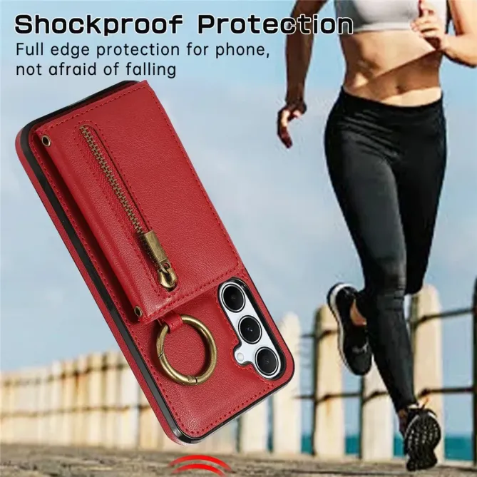 Coque Samsung Galaxy S26 Portefeuille Zippé avec Anneau | Urban-Zip