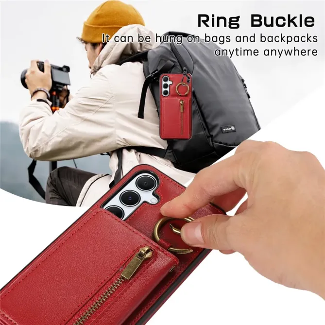 Coque Samsung Galaxy S26 Portefeuille Zippé avec Anneau | Urban-Zip