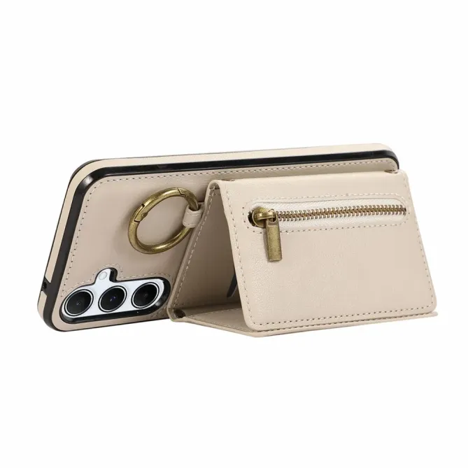 Coque Samsung Galaxy S26 Portefeuille Zippé avec Anneau | Urban-Zip