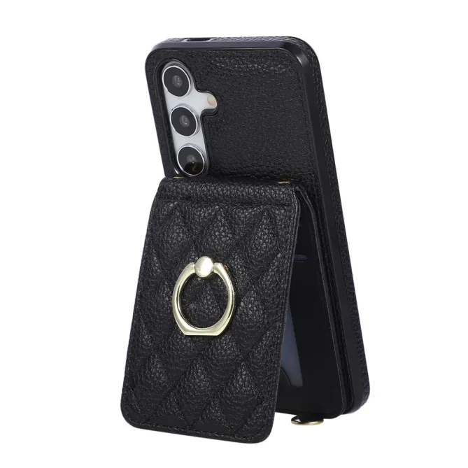 Coque Samsung Galaxy S26 Porte-carte Vertical avec Anneau et Bandouli