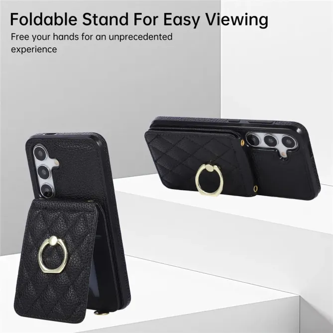 Coque Samsung Galaxy S26 Porte-carte Vertical avec Anneau et Bandouli