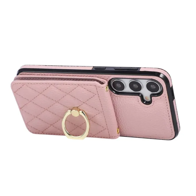 Coque Samsung Galaxy S26 Porte-carte Vertical avec Anneau et Bandouli