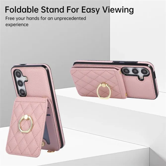 Coque Samsung Galaxy S26 Porte-carte Vertical avec Anneau et Bandouli