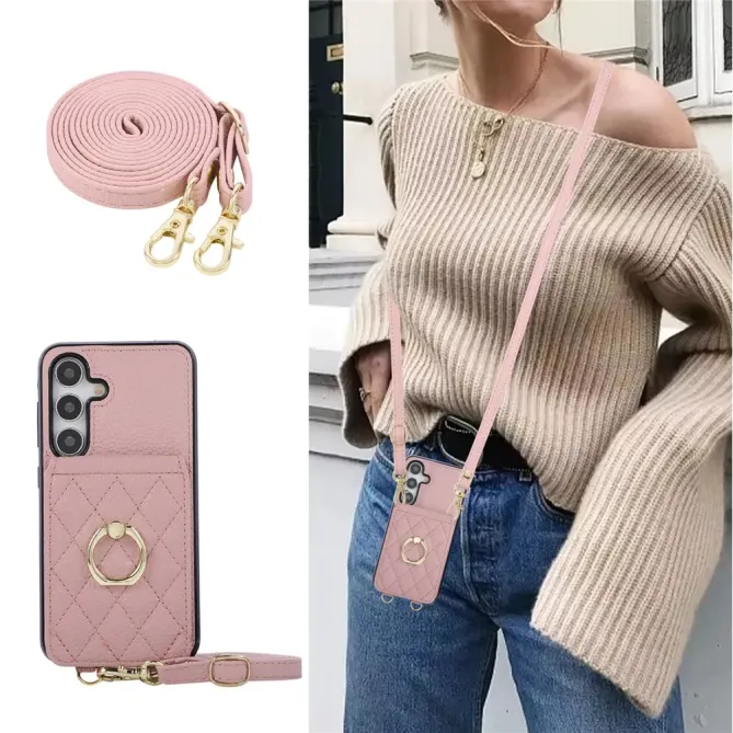 Coque Samsung Galaxy S26 Porte-carte Vertical avec Anneau et Bandouli