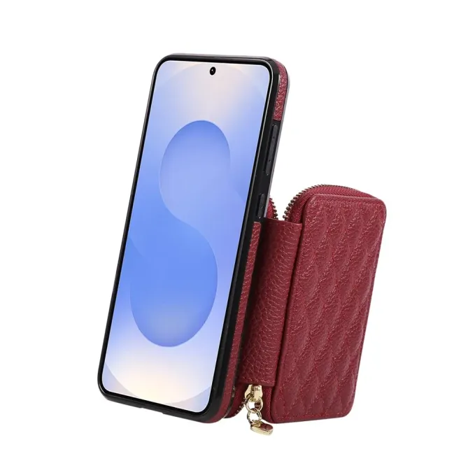 Coque Samsung Galaxy S26 Porte-monnaie Zippé avec Bandoulière | Zippe