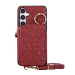 Coque Samsung Galaxy S26 Porte-monnaie Zippé avec Bandoulière | Zippe