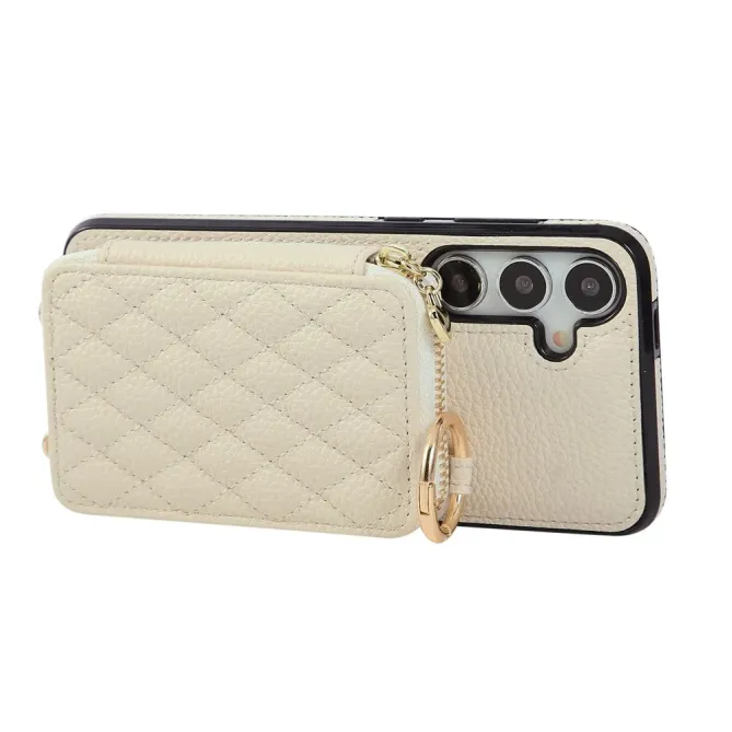 Coque Samsung Galaxy S26 Porte-monnaie Zippé avec Bandoulière | Zippe