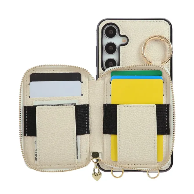 Coque Samsung Galaxy S26 Porte-monnaie Zippé avec Bandoulière | Zippe