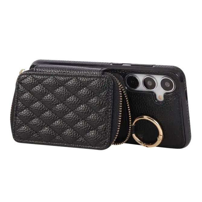 Coque Samsung Galaxy S26 Porte-monnaie Zippé avec Bandoulière | Zippe