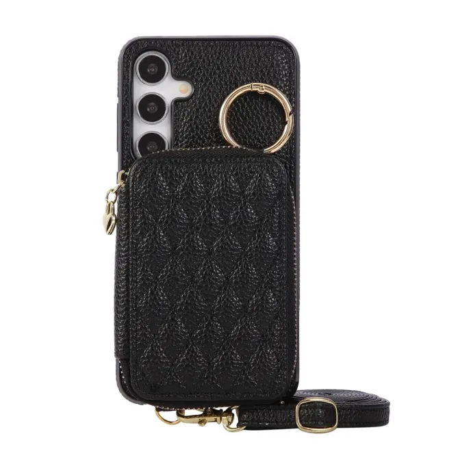 Coque Samsung Galaxy S26 Porte-monnaie Zippé avec Bandoulière | Zippe