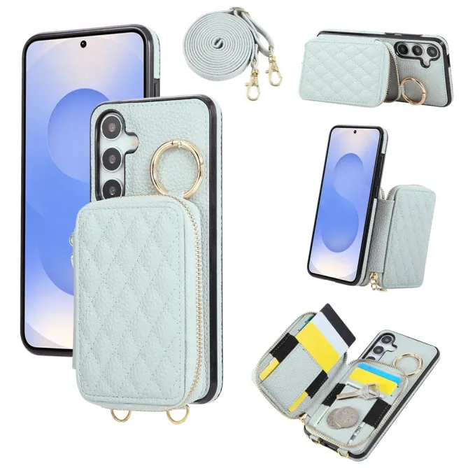 Coque Samsung Galaxy S26 Porte-monnaie Zippé avec Bandoulière | Zippe
