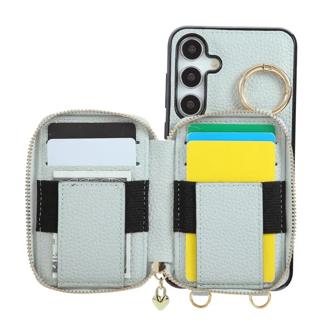 Coque Samsung Galaxy S26 Porte-monnaie Zippé avec Bandoulière | Zippe