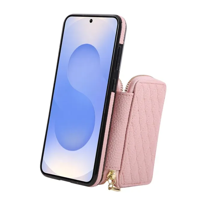 Coque Samsung Galaxy S26 Porte-monnaie Zippé avec Bandoulière | Zippe