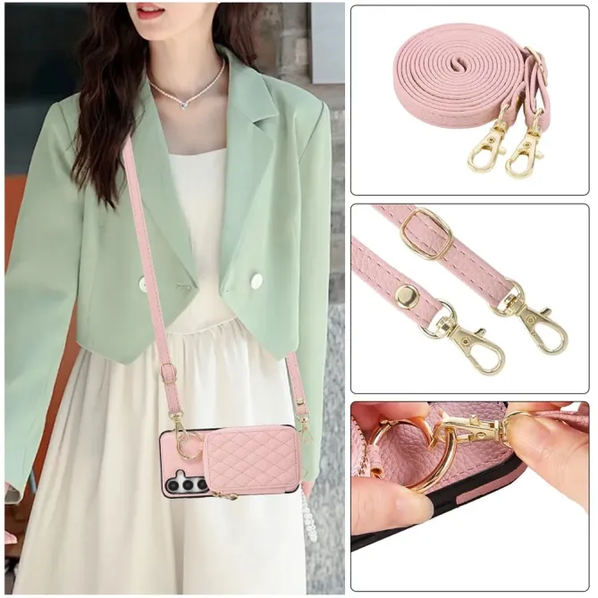 Coque Samsung Galaxy S26 Porte-monnaie Zippé avec Bandoulière | Zippe