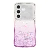 Coque Samsung Galaxy S26 Paillettes Epoxy Cadre Ondulé et Strass
