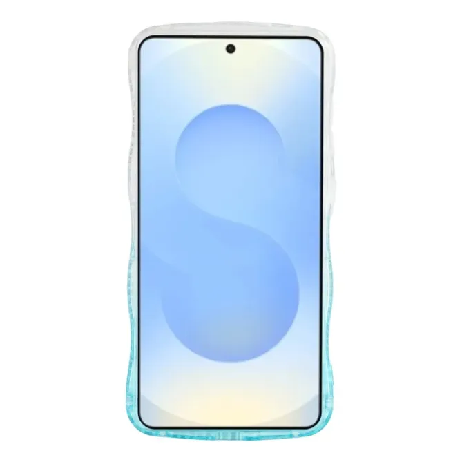 Coque Samsung Galaxy S26 Cadre Ondulé Strass et Léopard Pailleté