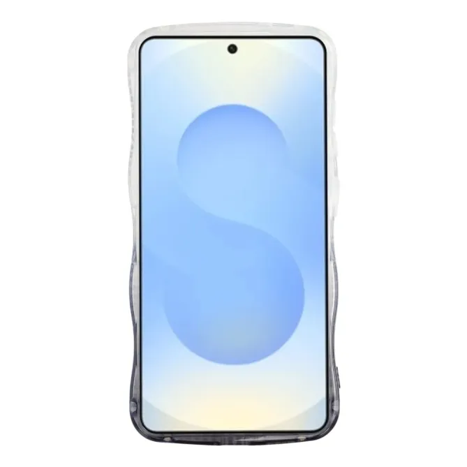 Coque Samsung Galaxy S26 Cadre Ondulé Strass et Léopard Pailleté