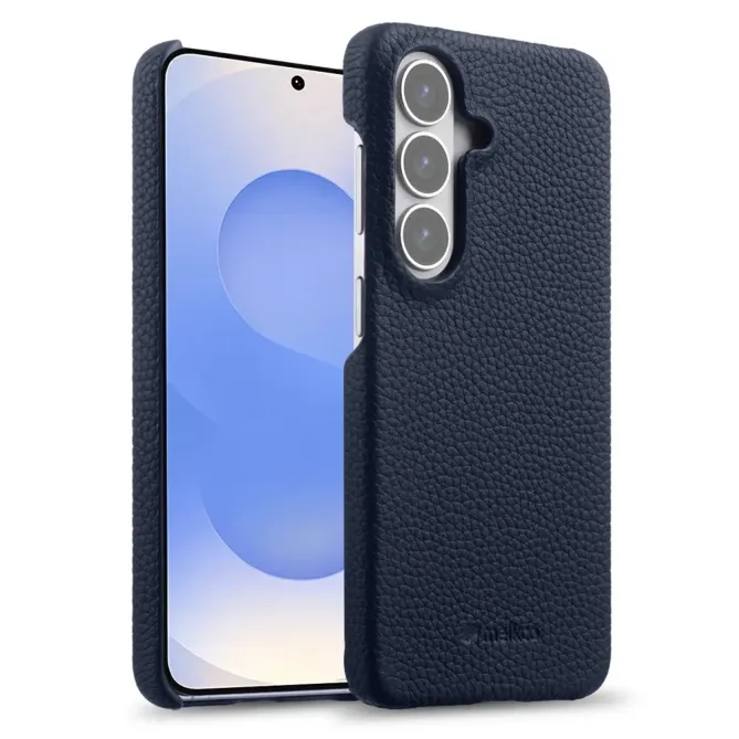 Coque Samsung Galaxy S26 MELKCO Cuir Véritable Magnétique