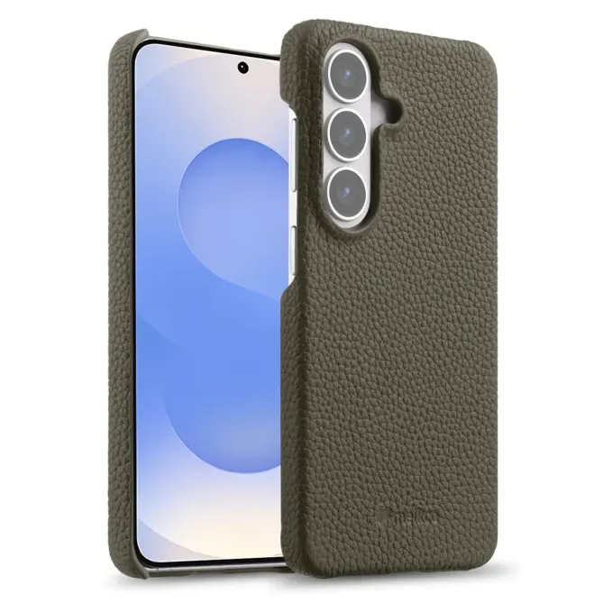 Coque Samsung Galaxy S26 MELKCO Cuir Véritable Magnétique