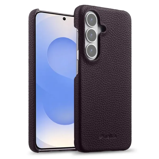 Coque Samsung Galaxy S26 MELKCO Cuir Véritable Magnétique