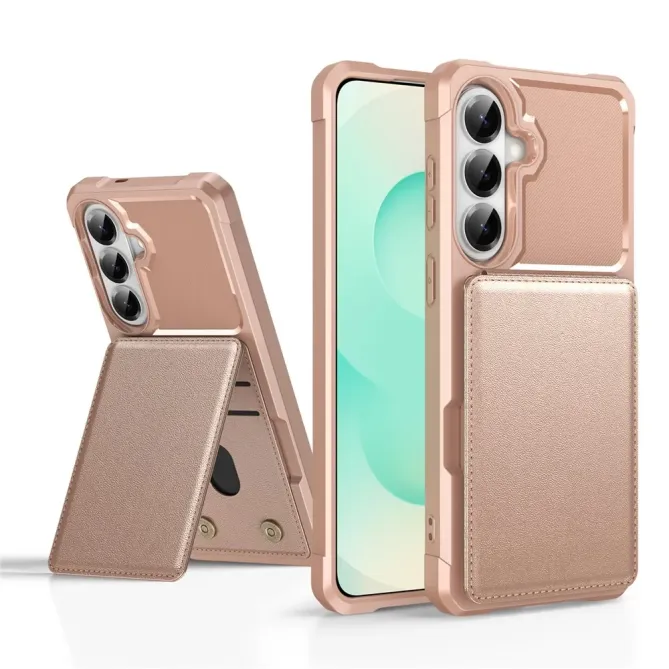 Coque Samsung Galaxy S26 Porte-carte et Support Simili Cuir