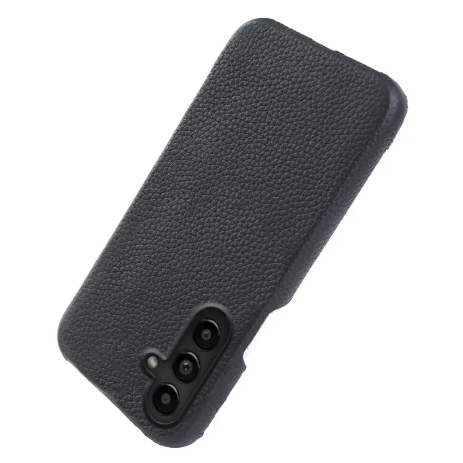 Coque Samsung Galaxy S26 Magnétique Cuir Véritable Litchi