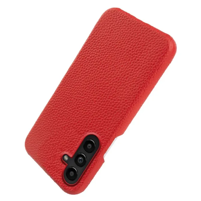 Coque Samsung Galaxy S26 Magnétique Cuir Véritable Litchi