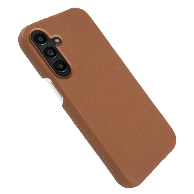 Coque Samsung Galaxy S26 Magnétique Cuir Véritable Litchi