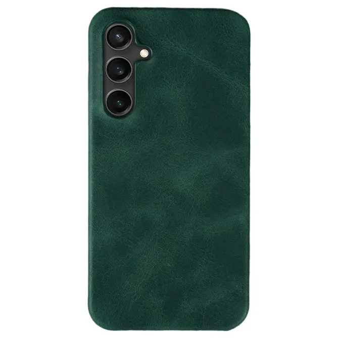 Coque Samsung Galaxy S26 Magnétique Cuir Véritable Aspect Vieilli