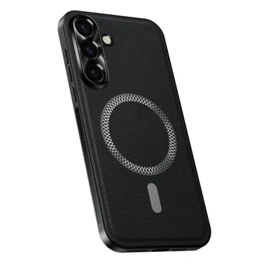 Coque Samsung Galaxy S26 Protection Caméra Métal et Dos Cuir