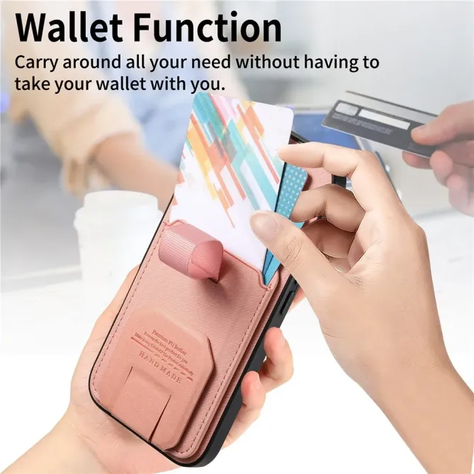 Coque Samsung Galaxy S26 Texture Tissu avec Porte-cartes et Support