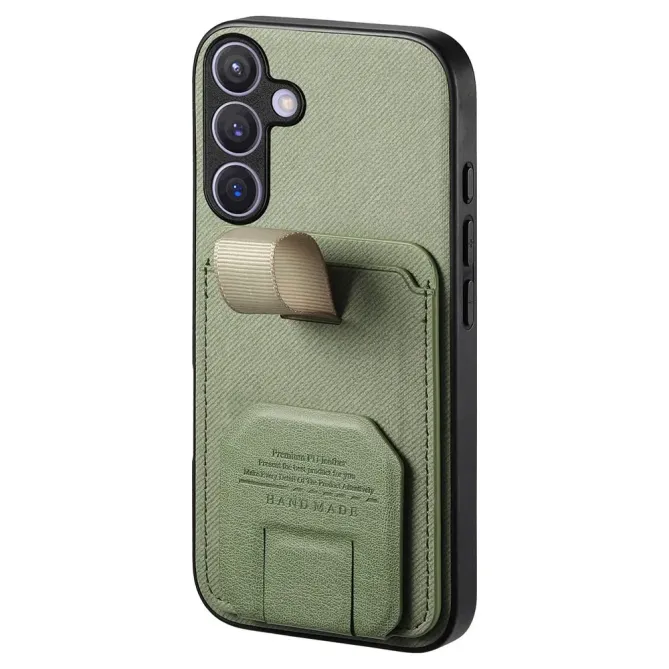 Coque Samsung Galaxy S26 Texture Tissu avec Porte-cartes et Support