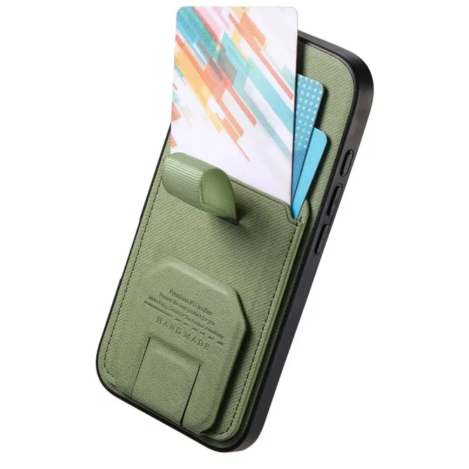 Coque Samsung Galaxy S26 Texture Tissu avec Porte-cartes et Support