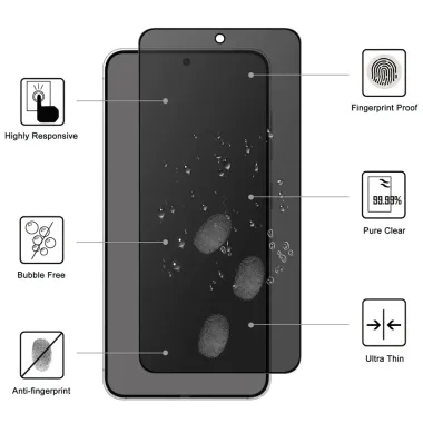 Protection écran Samsung Galaxy S26 Anti-Espion 2.5D Contour Noir