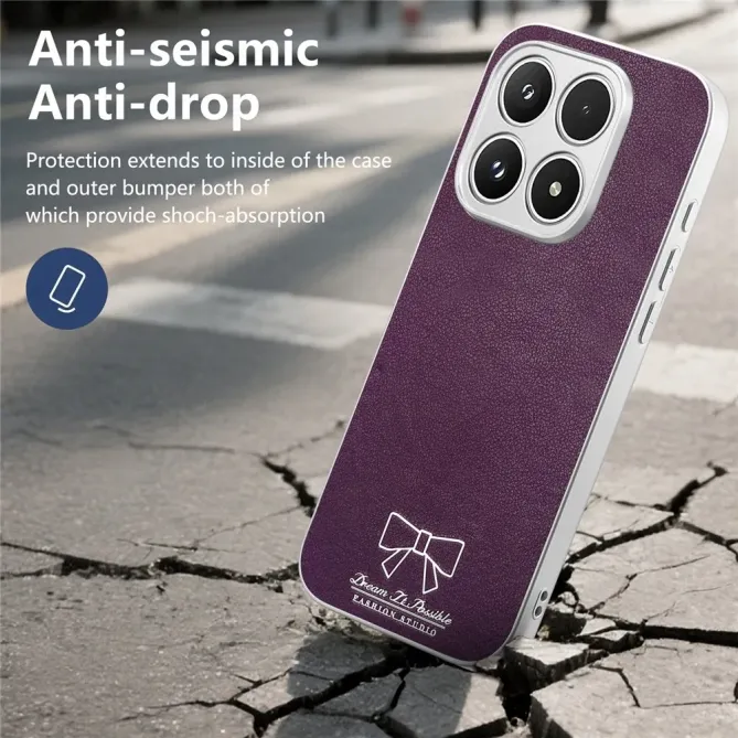 Coque Xiaomi 17 Magnétique à Motif Nœud Papillon en Simili Cuir