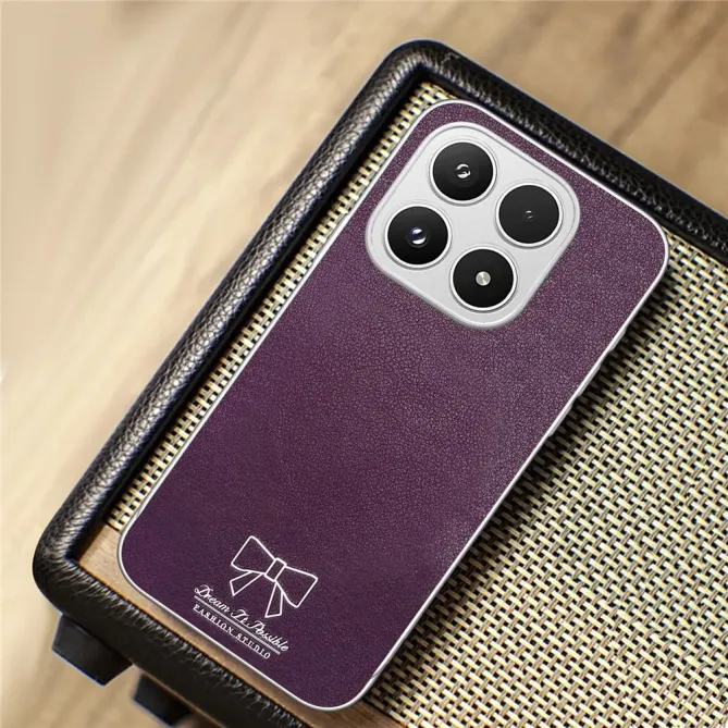 Coque Xiaomi 17 Magnétique à Motif Nœud Papillon en Simili Cuir