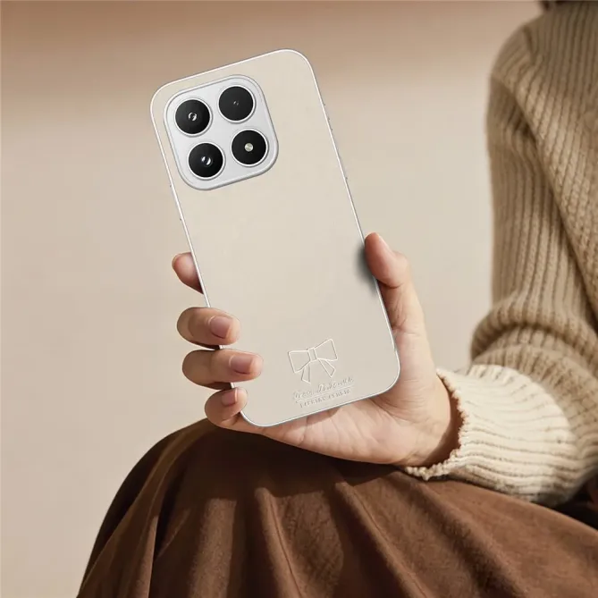 Coque Xiaomi 17 Magnétique à Motif Nœud Papillon en Simili Cuir