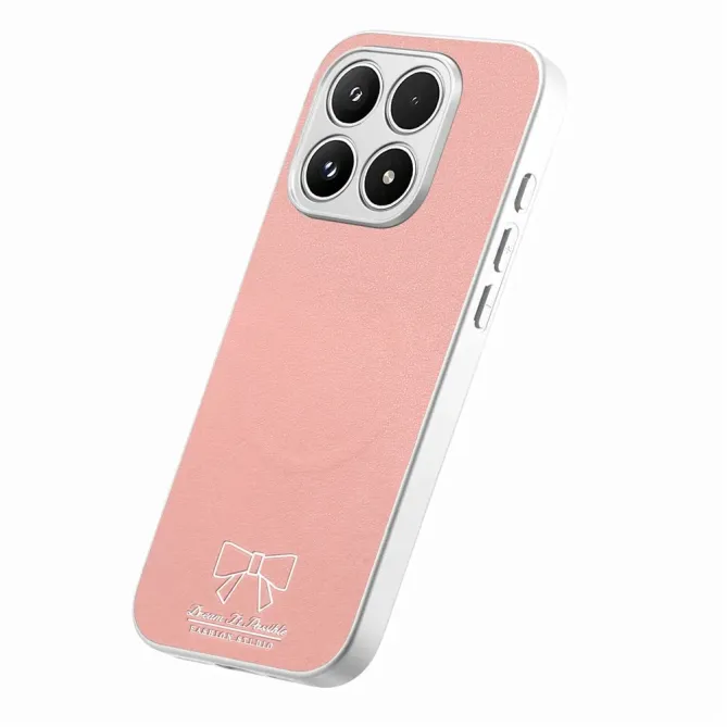 Coque Xiaomi 17 Magnétique à Motif Nœud Papillon en Simili Cuir