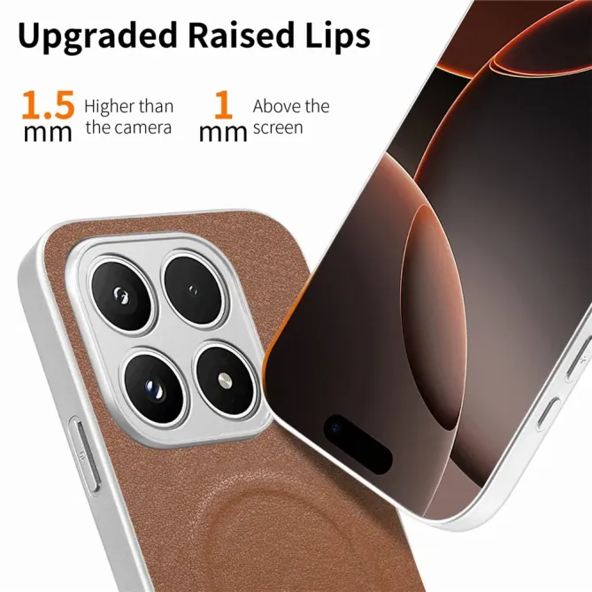 Coque Xiaomi 17 Magnétique à Motif Nœud Papillon en Simili Cuir