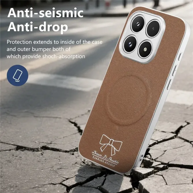 Coque Xiaomi 17 Magnétique à Motif Nœud Papillon en Simili Cuir